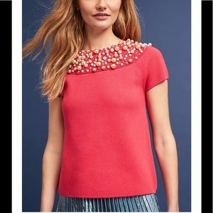Anthropologie Brienne Pearl Sweater